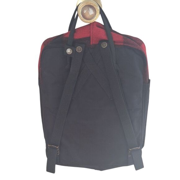 NWT Fjallraven Kanken Backpack Red Black Plaid Re-Wool Unisex main image 3